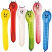 12PK CATERPILLAR SHAPED LATEX BALLOONS