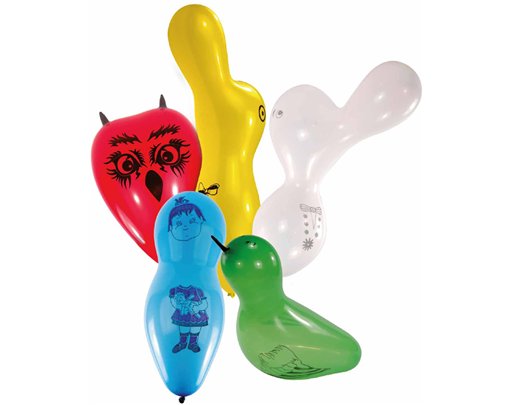 10PK ASSORTED SHAPES LATEX BALLOONS