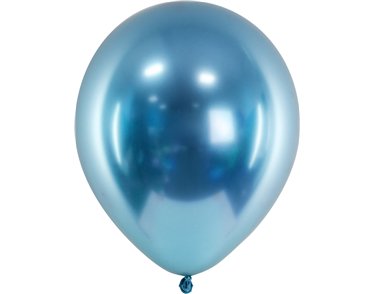 10PK 30cm BLUE GLOSSY BALLOONS