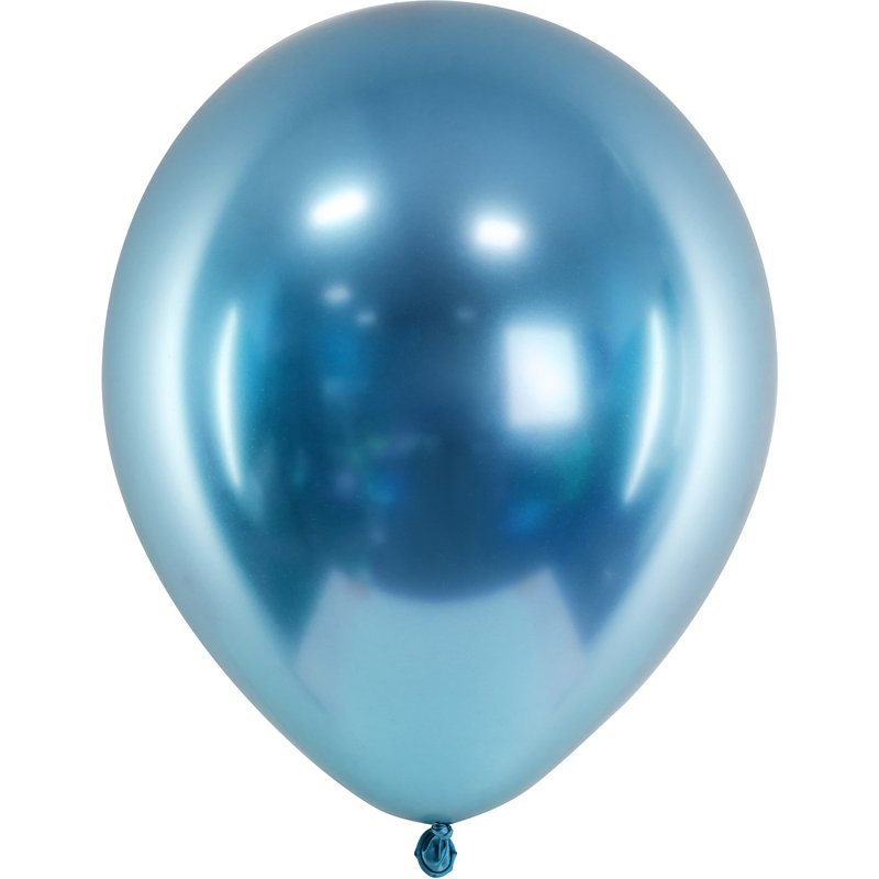 10PK 30cm BLUE GLOSSY BALLOONS