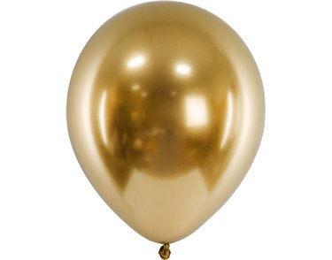 10PK 30cm GOLD GLOSSY BALLOONS
