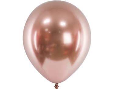 10PK 30cm ROSE GOLD GLOSSY BALLOONS