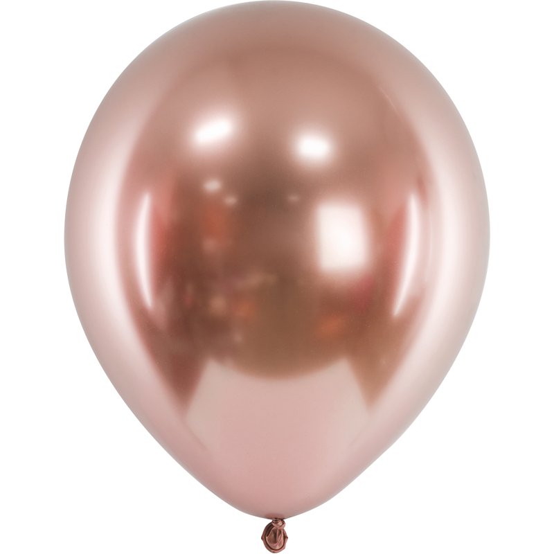 10PK 30cm ROSE GOLD GLOSSY BALLOONS