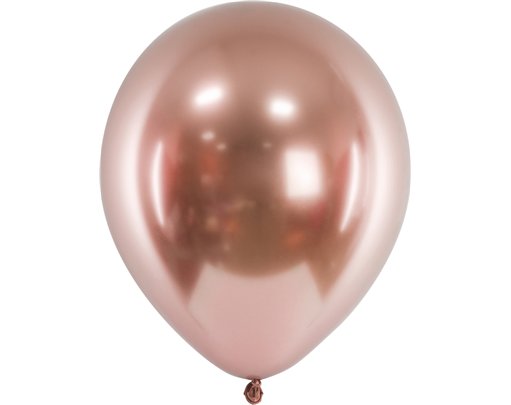10PK 30cm ROSE GOLD GLOSSY BALLOONS