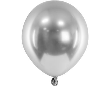 50PK 5in SILVER GLOSSY BALLOONS