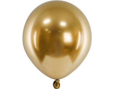 50PK 5in GOLD GLOSSY BALLOONS