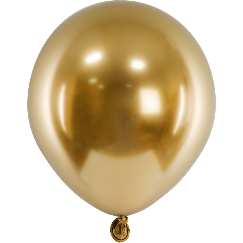 50PK 5in GOLD GLOSSY BALLOONS