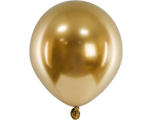 50PK 5in GOLD GLOSSY BALLOONS