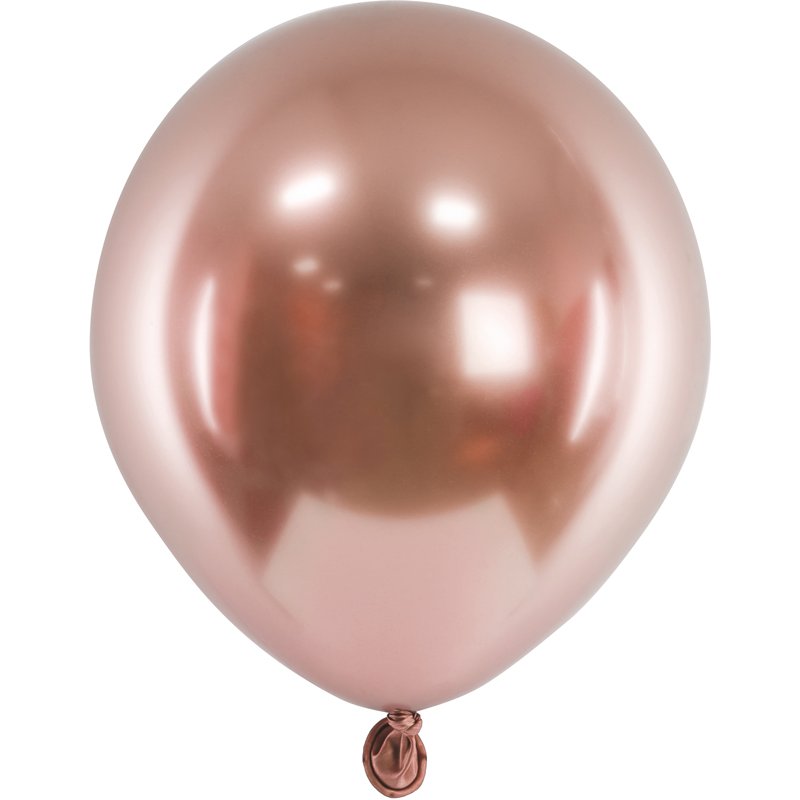 50PK 5in ROSE GOLD GLOSSY BALLOONS