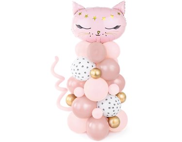 PINK CAT BALLOON BOUQUET KIT