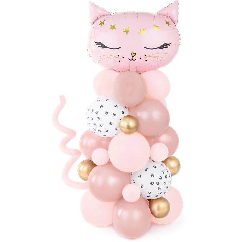 PINK CAT BALLOON BOUQUET KIT