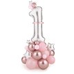 PINK NUMBER 1 BALLOON BOUQUET KIT