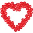 HEART SHAPED RED BALLOON GARLAND WITH FRAME