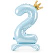 84cm NUMBER 2 SKY-BLUE STANDING FOIL BALLOON