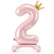 84cm NUMBER 2 LIGHT PINK STANDING FOIL BALLOON