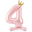84cm NUMBER 4 LIGHT PINK STANDING FOIL BALLOON