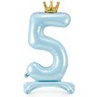 84cm NUMBER 5 SKY-BLUE STANDING FOIL BALLOON
