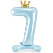 84cm NUMBER 7 SKY-BLUE STANDING FOIL BALLOON