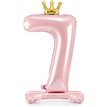 84cm NUMBER 7 LIGHT PINK STANDING FOIL BALLOON