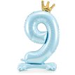 84cm NUMBER 9 SKY-BLUE STANDING FOIL BALLOON