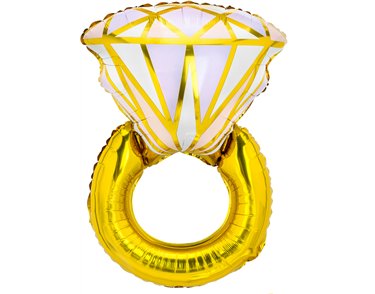 60x95cm WEDDING RING FOIL BALLOON