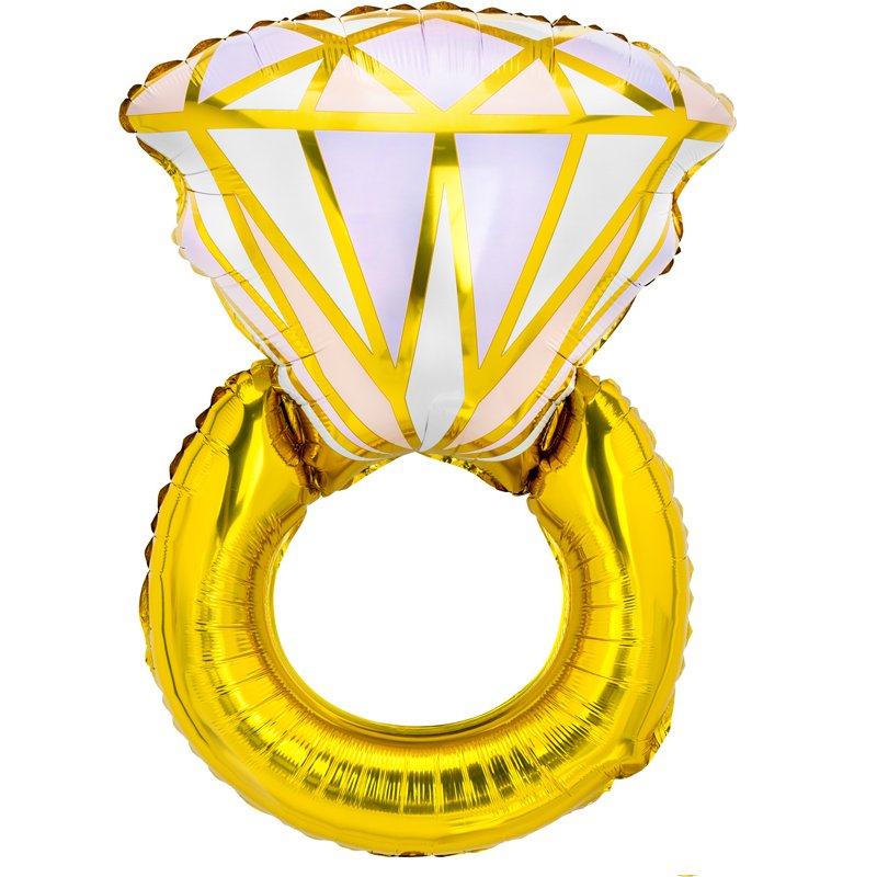 60x95cm WEDDING RING FOIL BALLOON