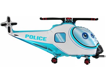 40in POLICE HELICOPTER FOIL BALLOON