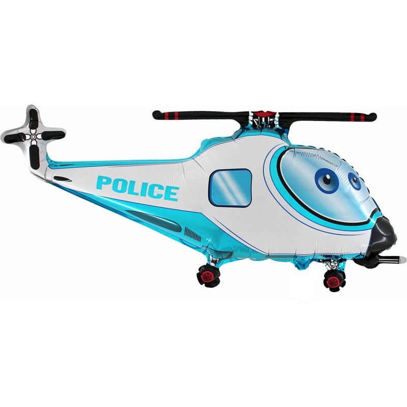40in POLICE HELICOPTER FOIL BALLOON
