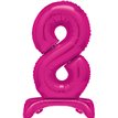 30in HOT PINK FOIL STANDING NUMERAL "8" BALLOON