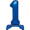 30in  BLUE FOIL STANDING NUMERAL "1" BALLOON