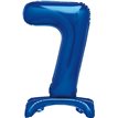 30in  BLUE FOIL STANDING NUMERAL "7" BALLOON