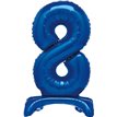 30in  BLUE FOIL STANDING NUMERAL "8" BALLOON