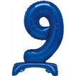 30in  BLUE FOIL STANDING NUMERAL "9" BALLOON