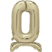 30in GOLD FOIL STANDING NUMERAL "0" BALLOON