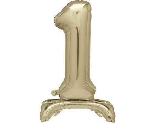 30in GOLD FOIL STANDING NUMERAL "1" BALLOON