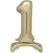 30in GOLD FOIL STANDING NUMERAL "1" BALLOON