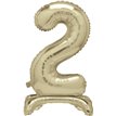 30in GOLD FOIL STANDING NUMERAL "2" BALLOON