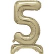 30in GOLD FOIL STANDING NUMERAL "5" BALLOON
