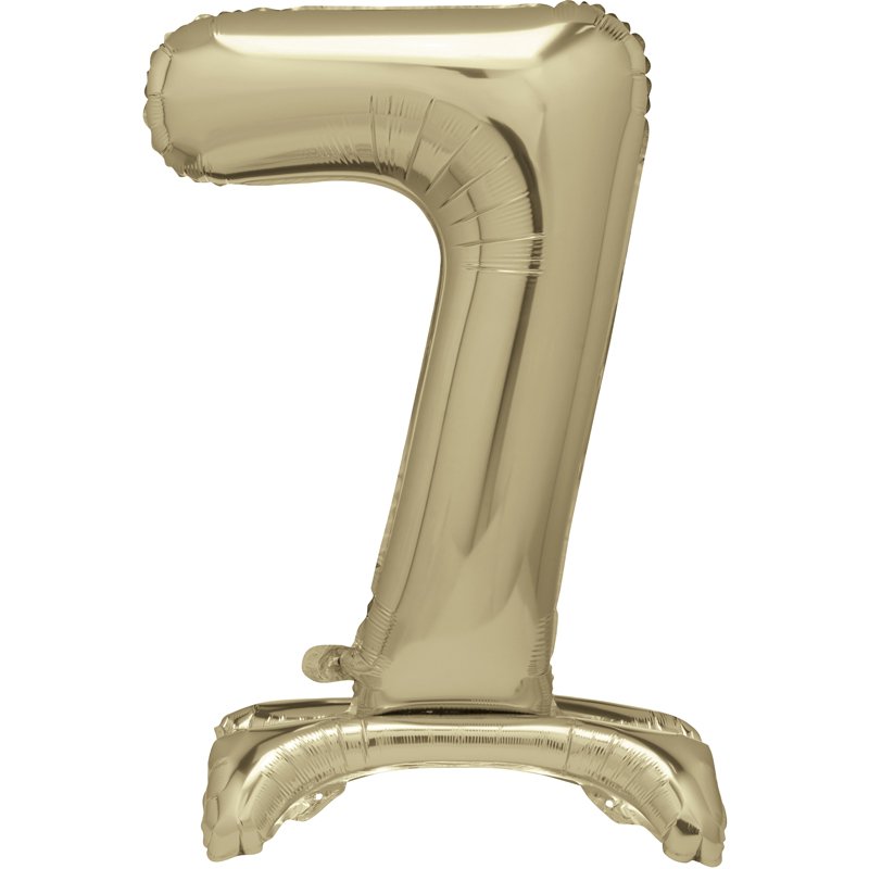 30in GOLD FOIL STANDING NUMERAL "7" BALLOON