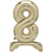 30in GOLD FOIL STANDING NUMERAL "8" BALLOON