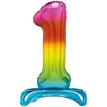 30in RAINBOW FOIL STANDING NUMERAL "1" BALLOON