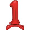 30in RED FOIL STANDING NUMERAL "1" BALLOON