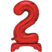 30in RED FOIL STANDING NUMERAL "2" BALLOON