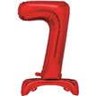30in RED FOIL STANDING NUMERAL "7" BALLOON