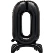30in BLACK FOIL STANDING NUMERAL "0" BALLOON