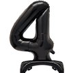 30in BLACK FOIL STANDING NUMERAL "4" BALLOON