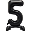 30in BLACK FOIL STANDING NUMERAL "5" BALLOON