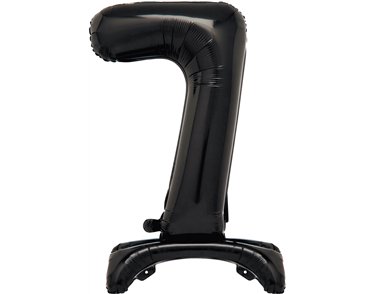 30in BLACK FOIL STANDING NUMERAL "7" BALLOON