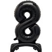 30in BLACK FOIL STANDING NUMERAL "8" BALLOON