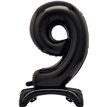 30in BLACK FOIL STANDING NUMERAL "9" BALLOON